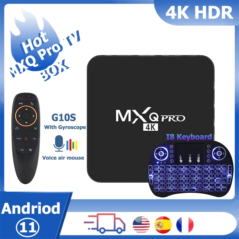 ТВ-приставка MXQ PRO 4K Android 11 8 + 128 ГБ S905L 2 4 ГГц Wi-Fi |