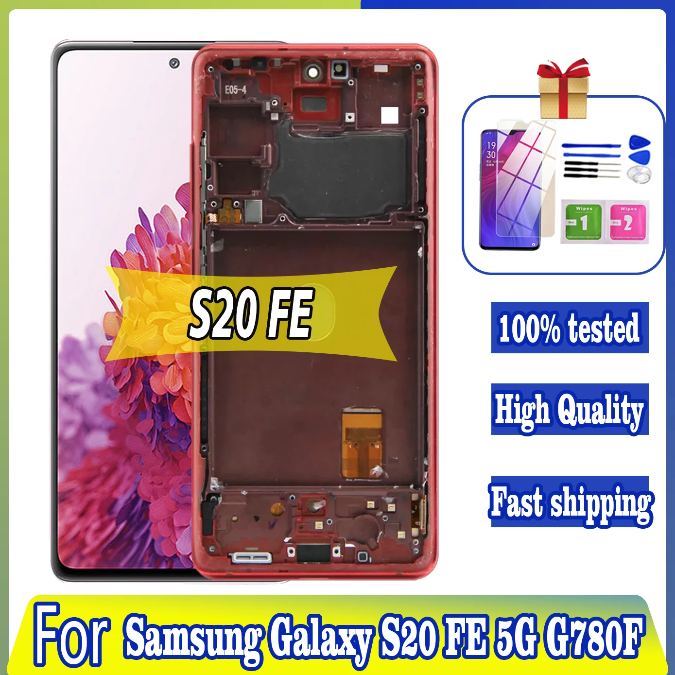 6,5 'AMOLED для Samsung Galaxy S20 FE SM-G780F S20 Fan Edition, сенсорный ЖК-дисплей для S20 FE SM-G781B, ЖК-дигитайзер в сборе
