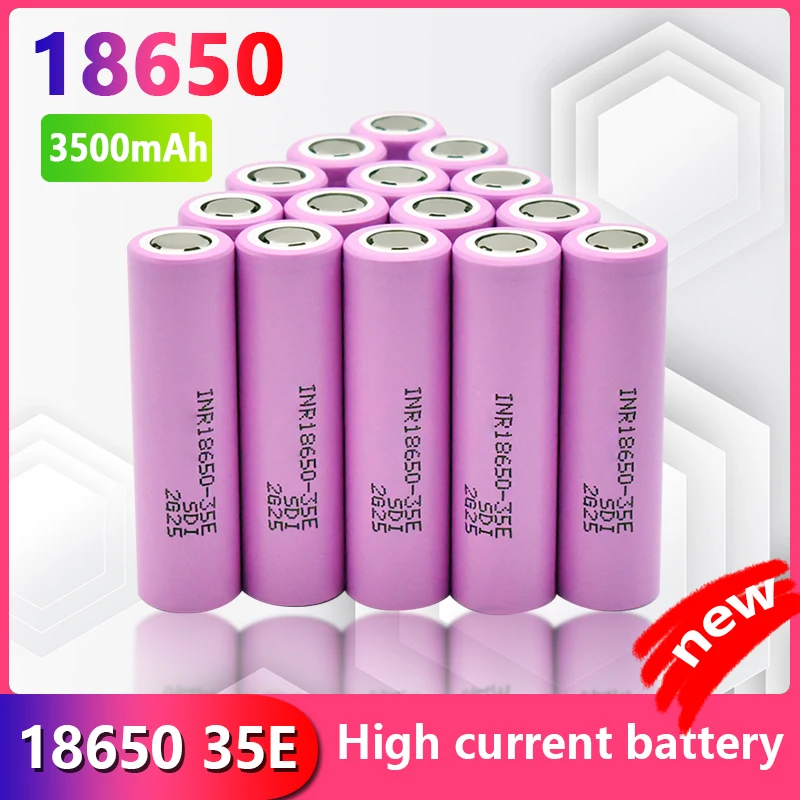 

Original 3.7V 18650 battery 3500mAh 18650 rechargeable battery inr18650 35e high-current Suitable for flashlights battery pack