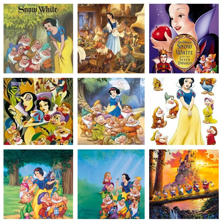 

Disney мультфильм Белоснежка девушка настенная Картина на холсте скандинавский плакат и Печать Гостиная Декор Настенная картина