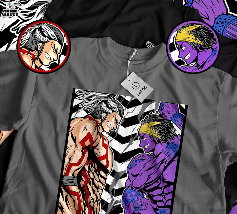 Легендарная футболка унисекс Showdown-японское аниме столкновение манга искусство
