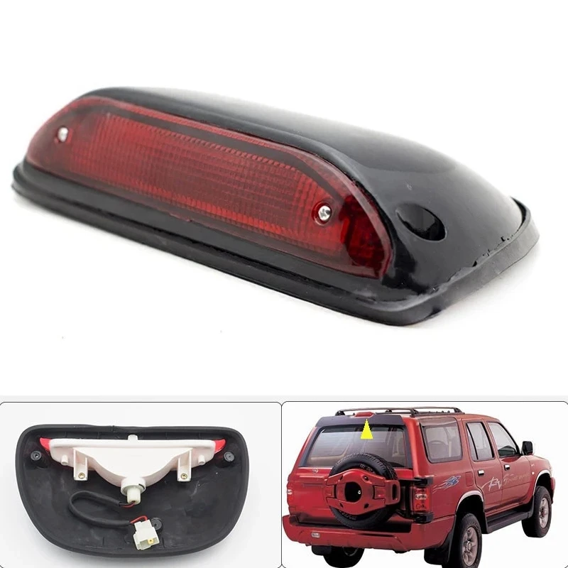 Car Rear High Brake Light Lamp 3Rd High Additional Brake Light for Great Wall Deer Safe Black + Red