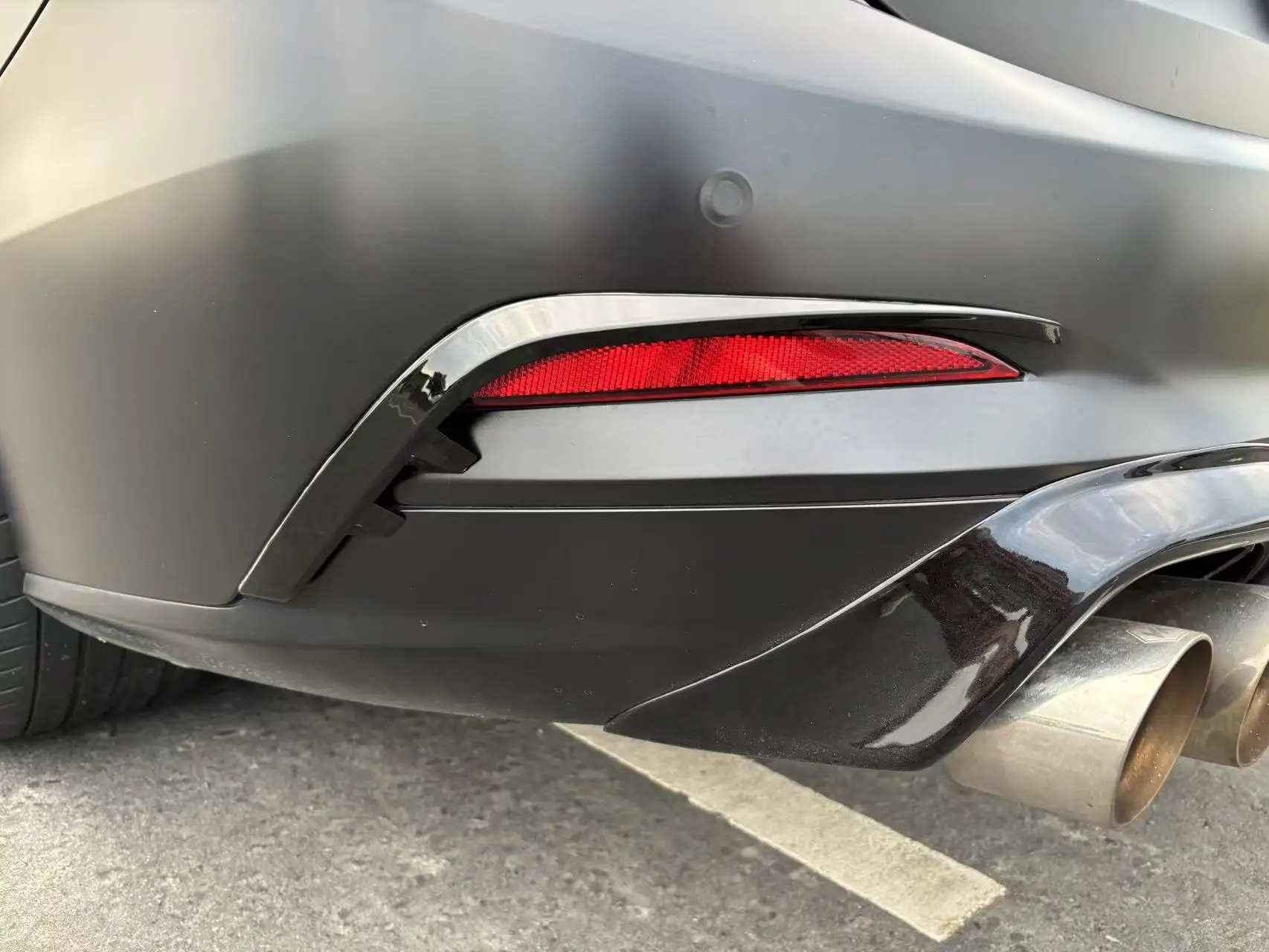 Фото Для Ford Focus MK4/4,5 ST/ST-Line Универсал, разделитель заднего бампера, боковое крыло, отделка Canard, глянцевый черный плавник акулы, комплект ножей для ветра №4