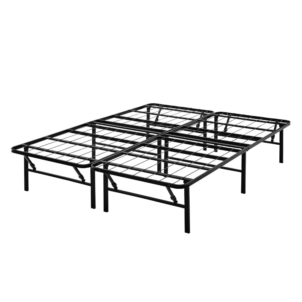 

14" High Profile Foldable Steel King Platform Bed Frame, Bedroom, Metal,Durable and Strong,Black