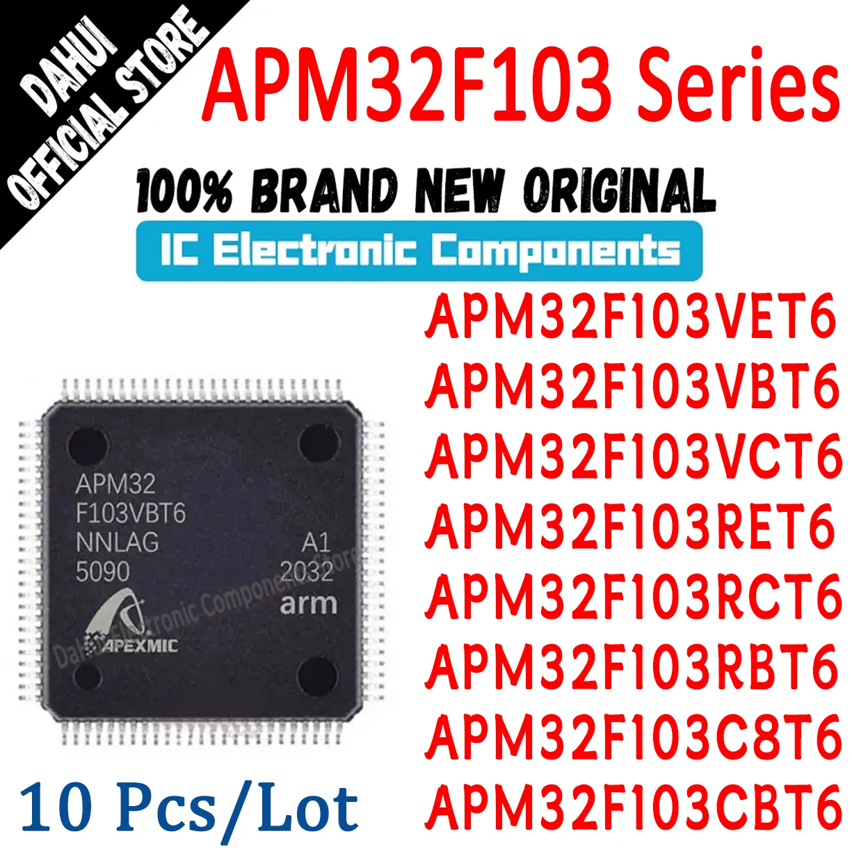 APM32F103VET6 APM32F103VBT6 APM32F103VCT6 APM32F103RET6 APM32F103RCT6 APM32F103RBT6 APM32F103C8T6 APM32F103CBT6 IC MCU Chip LQFP