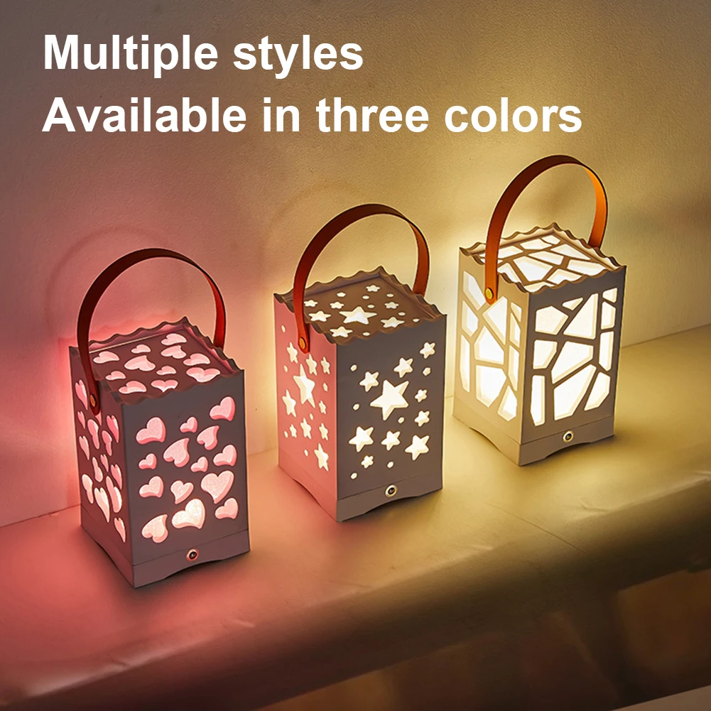 Настольная лампа полая настольная с сенсорным управлением прикроватная