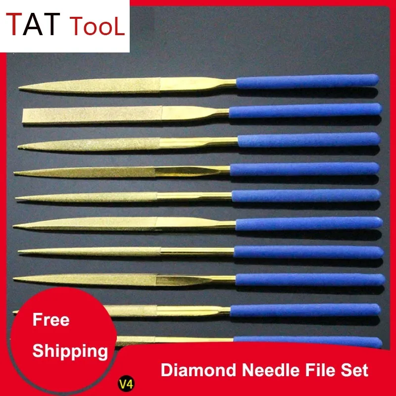

Small Contusion Round Triangle Files, 10Pcs Diamond Needle File Set, Assorted Grits for Precise Craftsmanship