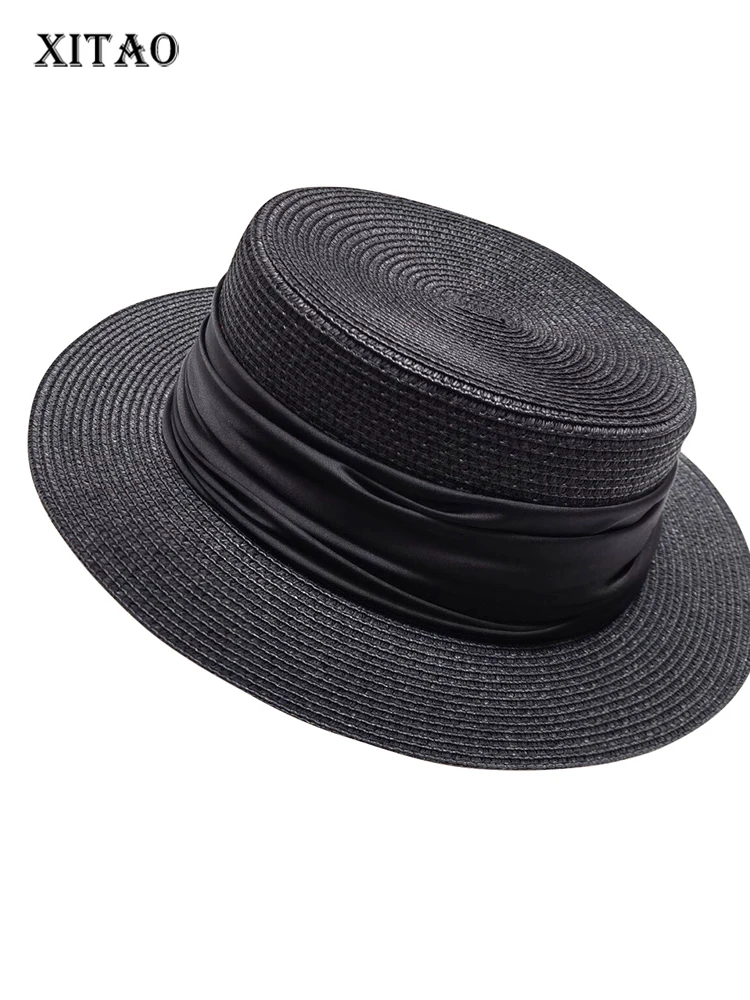 

XITAO полосатые фетровые модные черно-белые богини веер Повседневный стиль сплошной цвет 2022 Весна Элегантные фетровые платья WMD5230