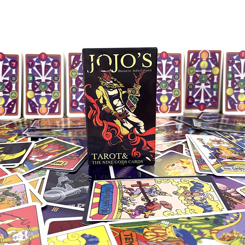 Anime JoJo's Bizarre Adventure Tarot Cards 84 PCS Cosplay Props Board Game Props Gift Kujo Jotaro Cosplay Tarot Paper Card