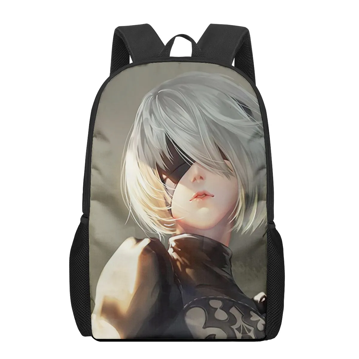 Nier Automata 2b two B Kids School Bags 3D Printed Book Bag Men 16 Inch Backpack For Teen Boys Kindergarten Bagpack Children Moc