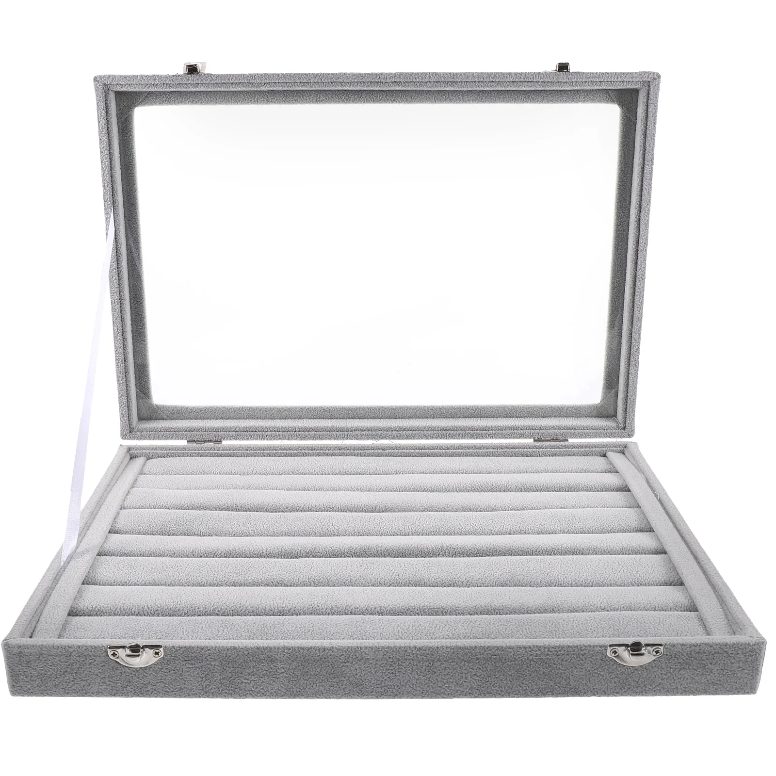

Container Jewelry Display Case Organizer Travel Clear Stackable Storage Drawers Trays Rings Large