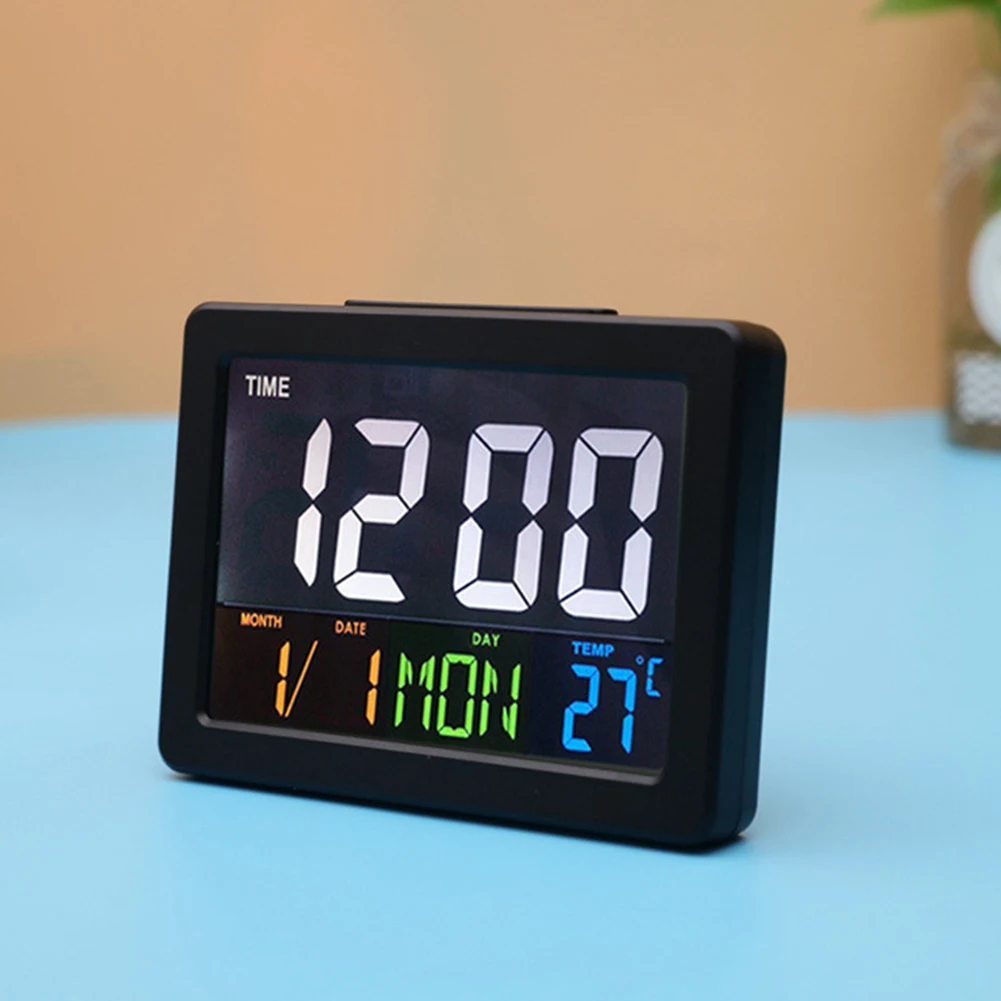 

Desktop Gift Led Temperature Clock Alarm Calendar Large Multifunction Digital LCD Display Electronic Home