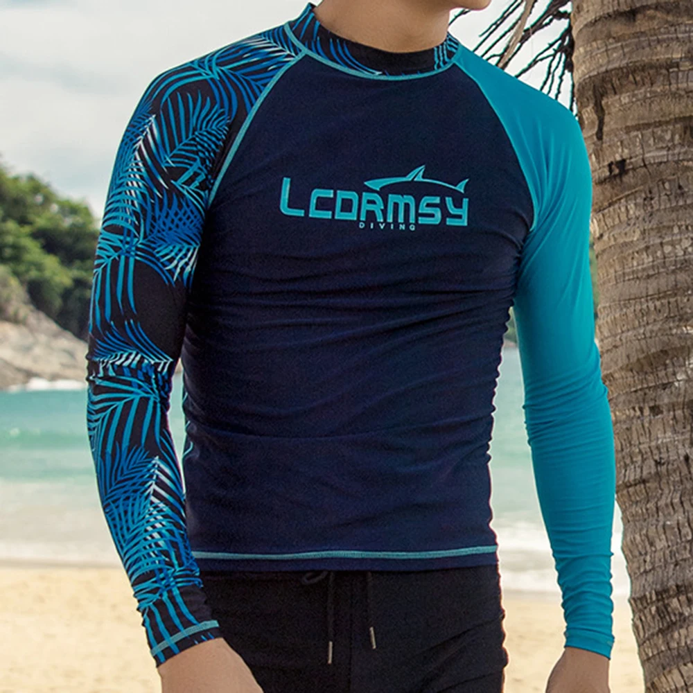 Новинка 2022 Мужская высокоэластичная Удобная рубашка купальник с длинным рукавом