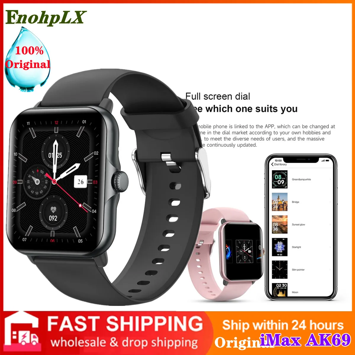 

Новинка 2022, женские умные часы с вызовом Bluetooth 1,69, измерением пульса и кровяного давления, умные часы для музыки, занятий спортом, фитнеса, му...