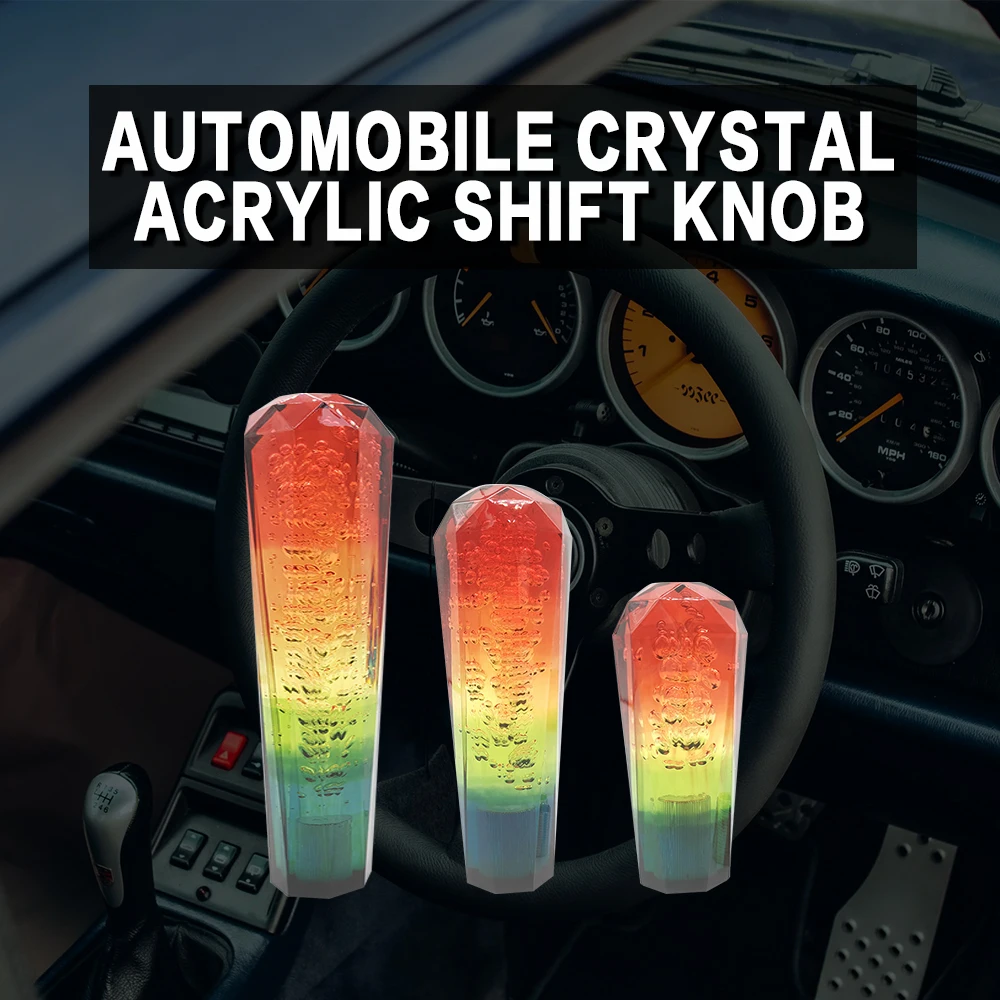 

Car Gear Shift Knob Lever Crystal Five Kinds Of Color Bubble Gradient For Auto Universal Manual Transmission Accessories 3 Size