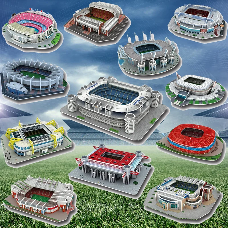 

Hot Creative DIY 3D Paper Puzzle Football Field Stadium Assembled Model Educational Toys Jigsaw Puzzle for Friends Kids Gifts