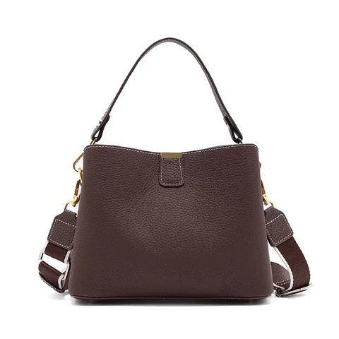 Женские сумки из натуральной яловой кожи, женская сумка через плечо, нишевый дизайн, трехслойные маленькие сумки-тоут большой вместимости