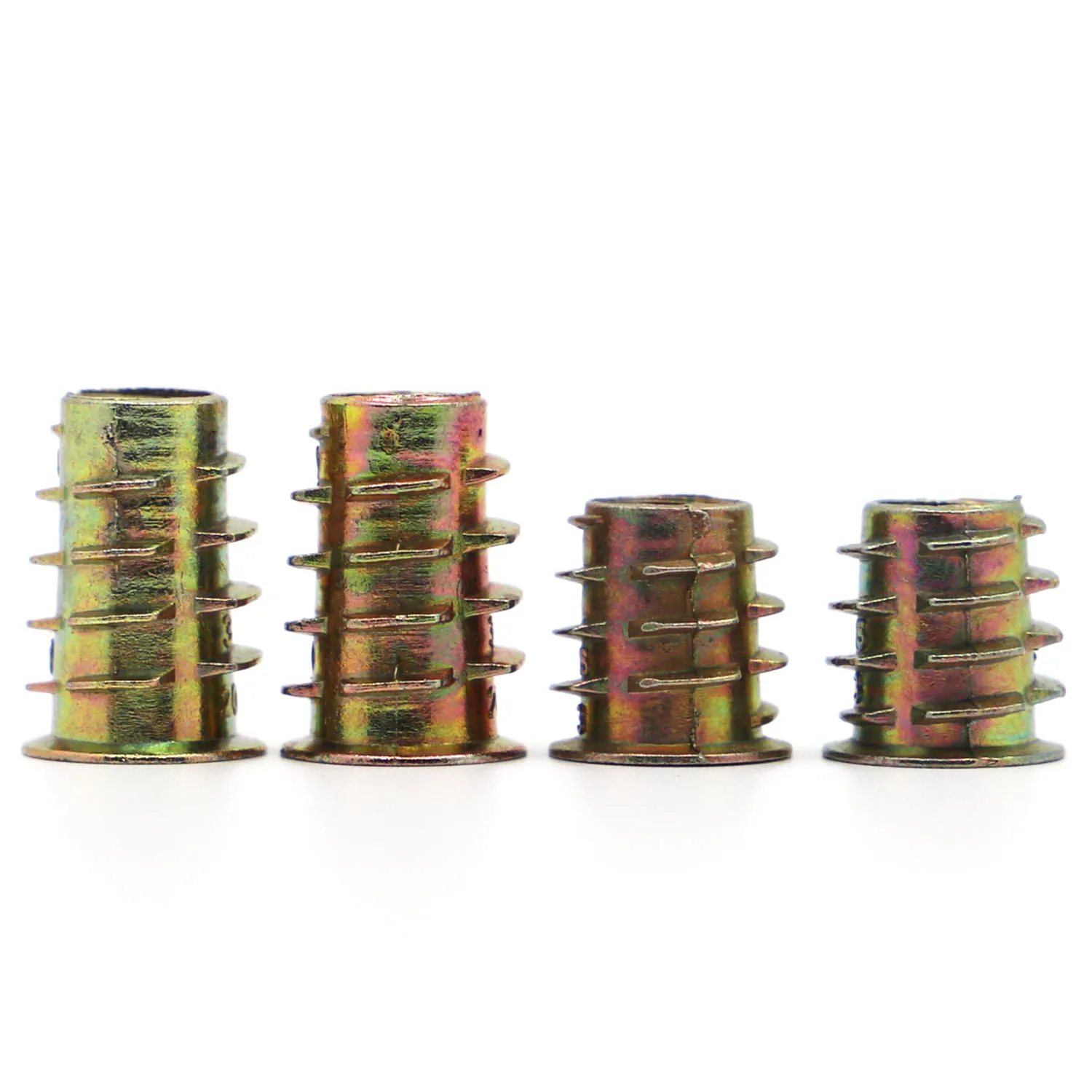 

10pcs M4 M5 M6 M8 M10 Zinc Alloy Thread For Wood Insert Nut Flanged Hex Drive Head Furniture Nuts
