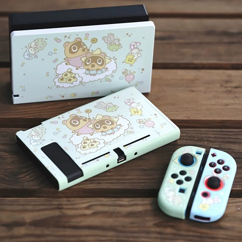 

Switch Case Kawaii Nintendo Swicth OLED Protector Case Dockable Soft Tpu Anti Scratch Dock Cover Faceplate For Animal Crossing