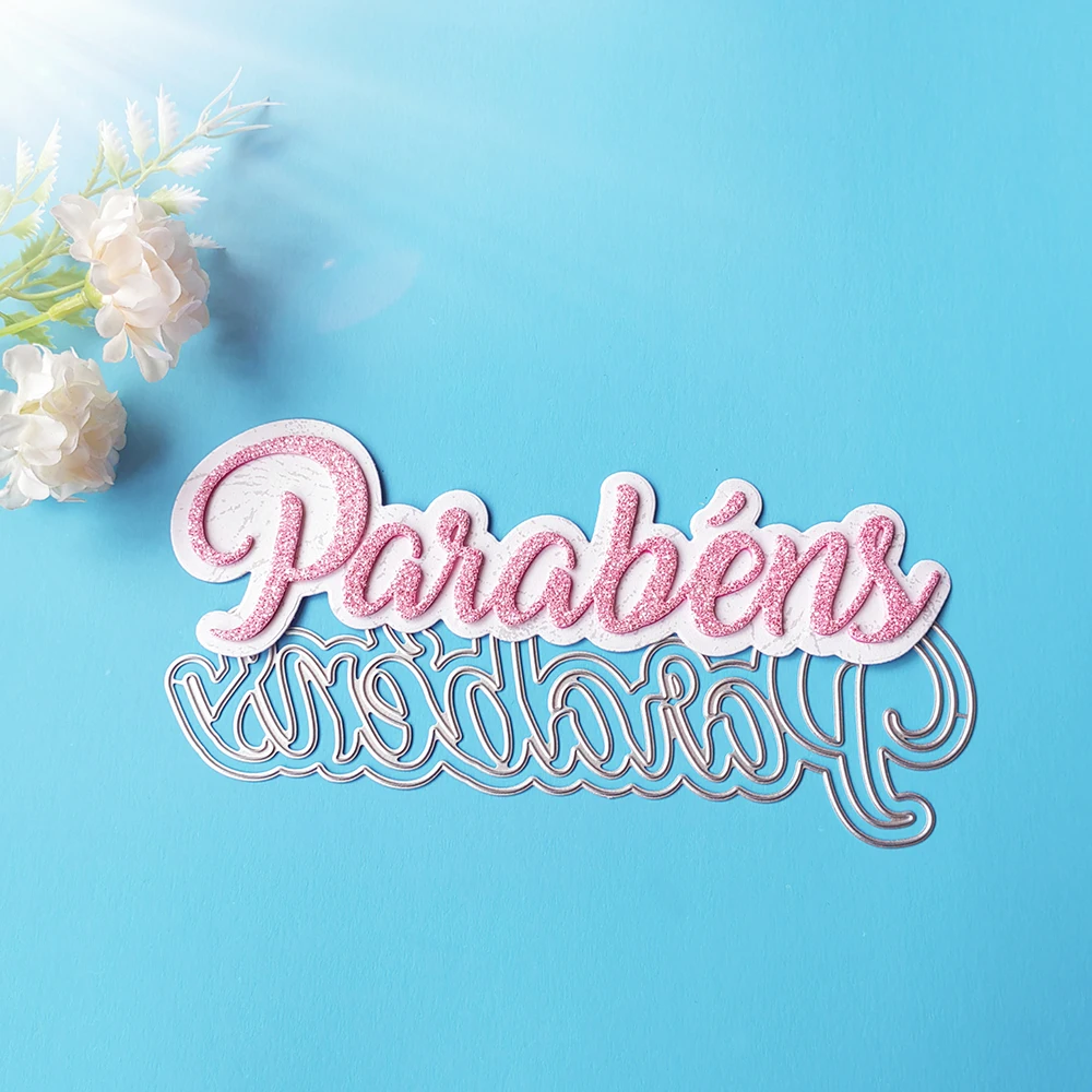 

New 18cm Spanish Phrase cutting dies scrapbook decoration embossed photo album decoration card making DIY crafts