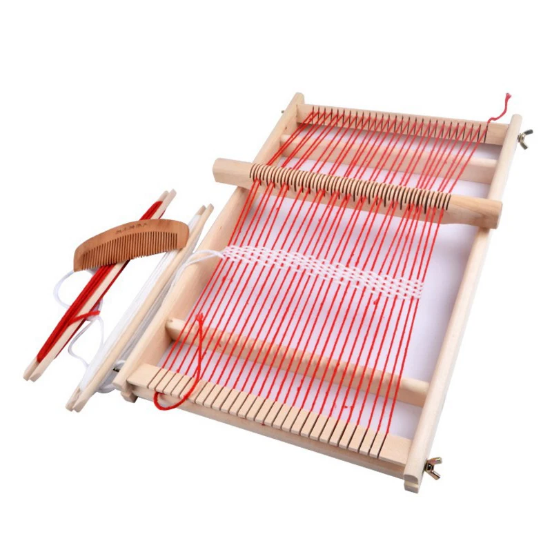 

NEW Pretend Play Toys Wooden Traditional Weaving Loom Childrens Wooden Toy Educational Gift Craft Weaving Frame Gifts Children