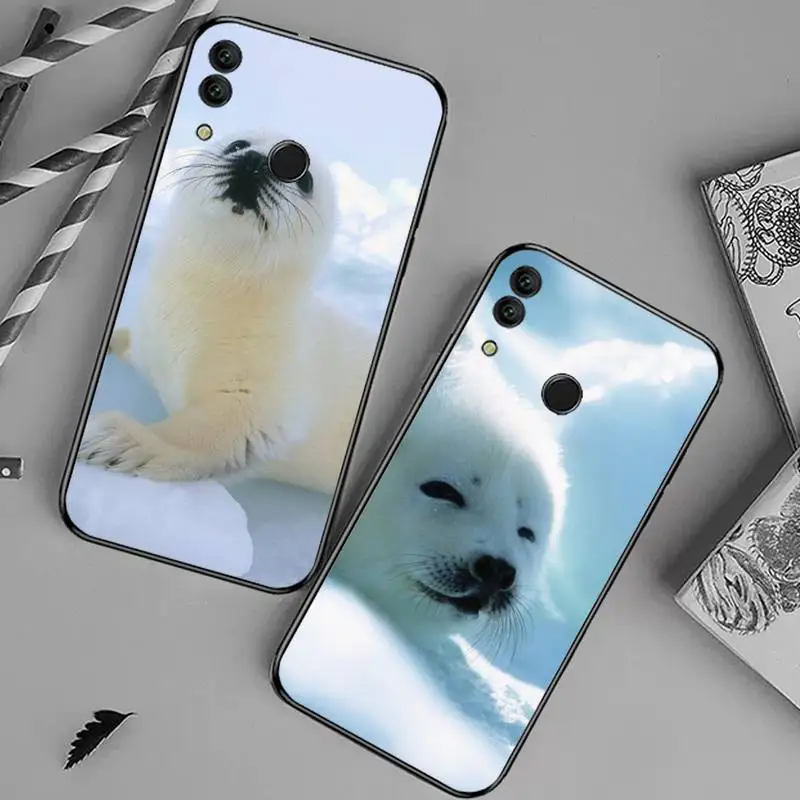 

Baby Harp Seal Sea Lion Phone Case For Huawei honor Mate 10 20 30 40 i 9 8 pro x Lite P smart 2019 Y5 2018 nova 5t