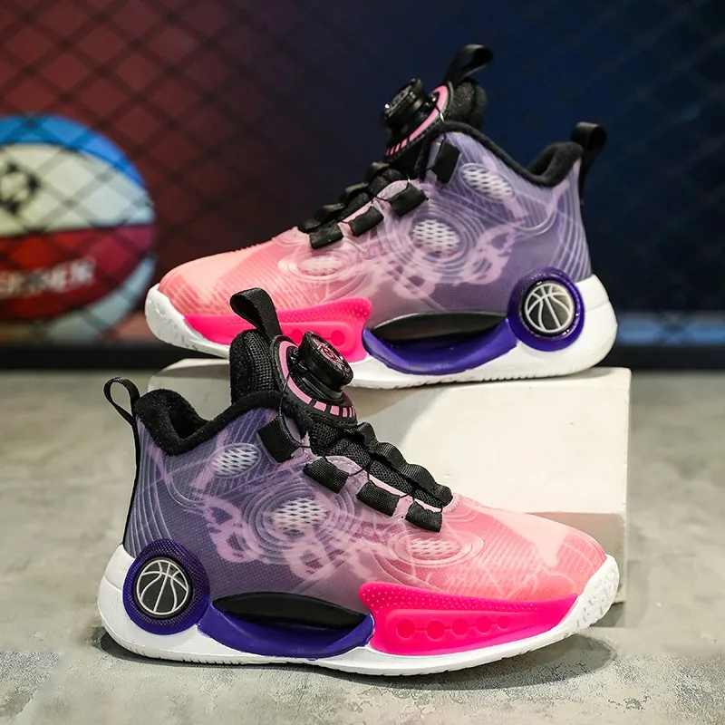 

New Children's Basketball Shoes Elementary School Sports Shoes Boys and Girls Non-slip Kids Sneakers Shoes Boys Sneakers Shoes