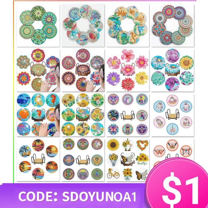 6/8 шт., набор для алмазной вышивки «Мандала»