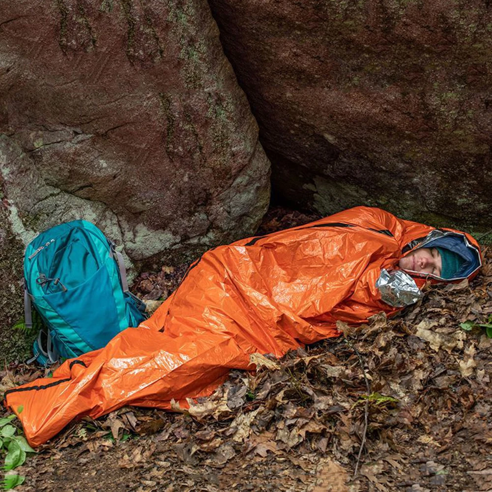 Портативный Аварийный Спальный Мешок Bivy Sack Термоводостойкая Ветрозащитная