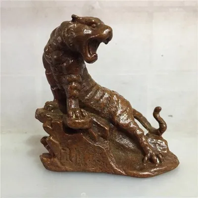 Antique Pure Copper Mountain Tiger Ornament