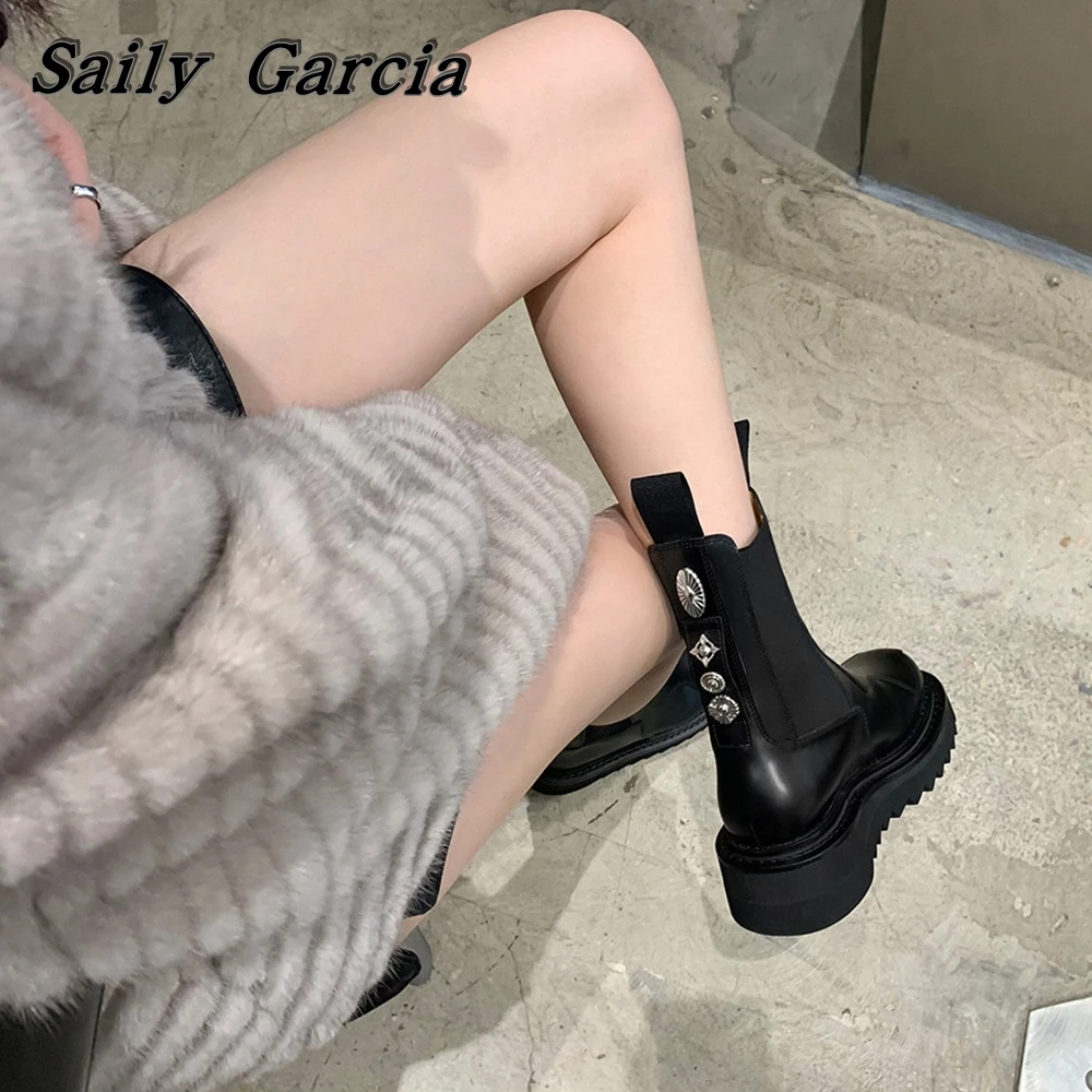 Ботильоны женские из натуральной кожи