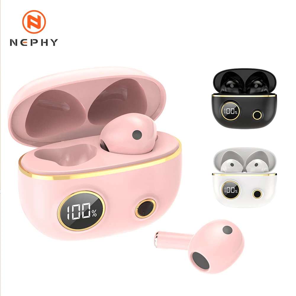 

New Pro100 Smart Digital Display Bluetooth5.0 Headset TWS Wireless Mini HIFI Headset Stereo in-Ear Waterproof Sports Earphone