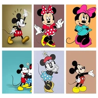 5d diy diamond painting round drill diamond embroidery animal mickey minnie mouse pictures of rhinestones msaic home decor ll376
