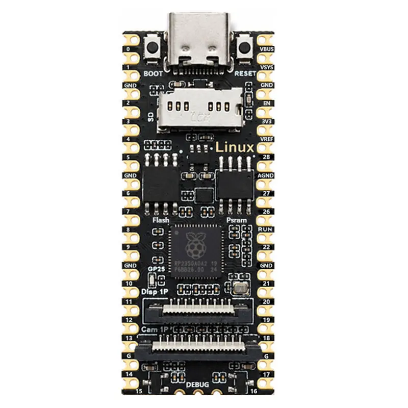 Фото Плата для разработки Raspberry Pi Pico 2 Pro RP2350A Linux с PSRAM-8МБ, дисплеем N16R8, сенсорным экраном, камерой, двухъядерным процессором и двухархитектурной архитектурой №2