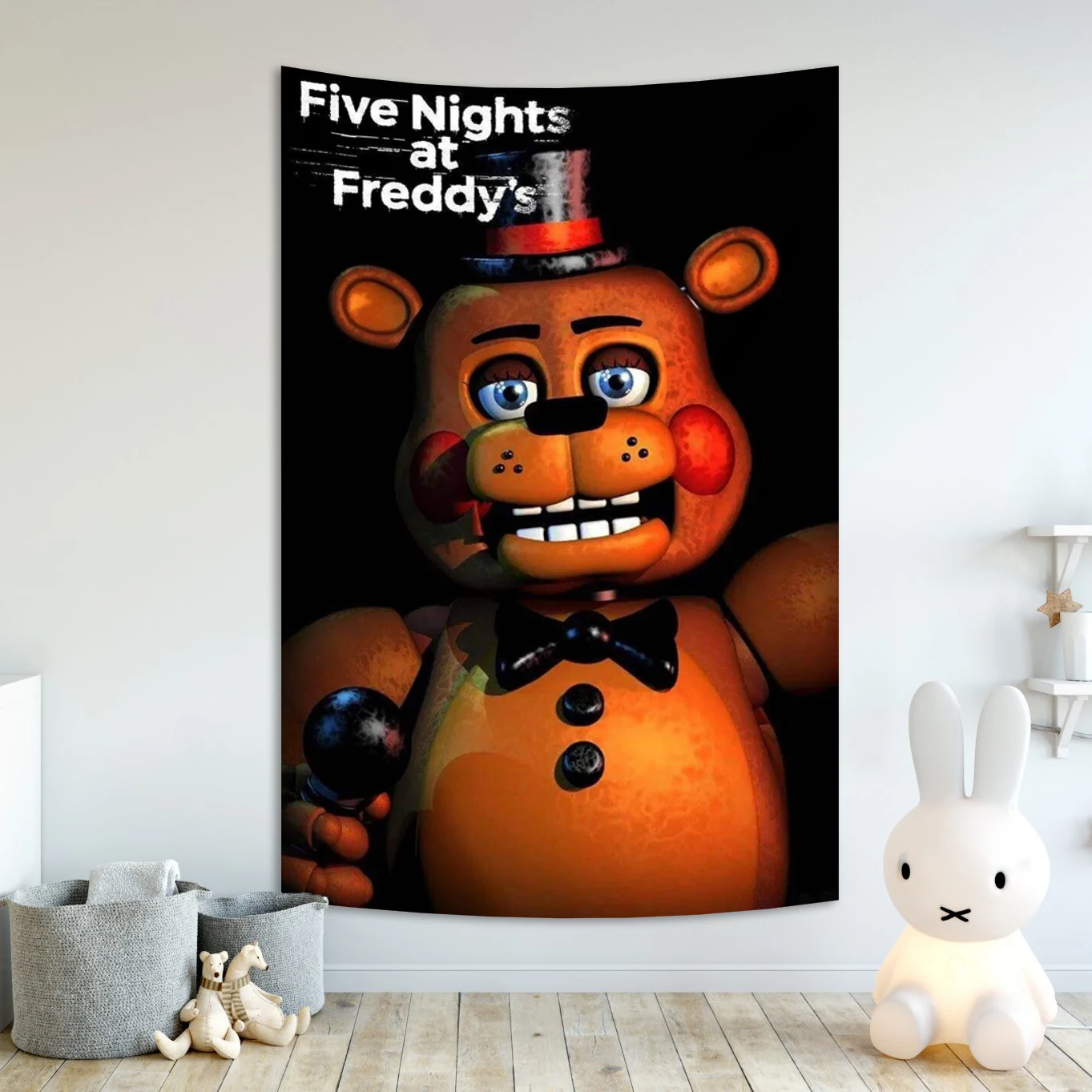 

Horror Movie F-Five Nights At F-Freddy's Poster Tapestry Cartoon Room Bedroom Wall Art Home Decor