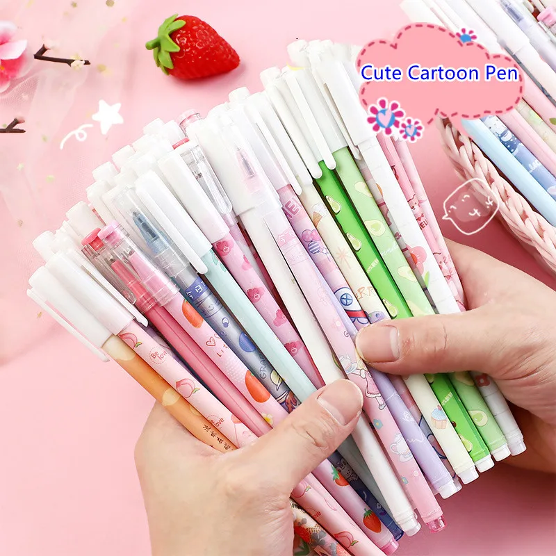 

Ручка гелевая кавайная с черными чернилами, 0,5 мм, 20 шт./лот