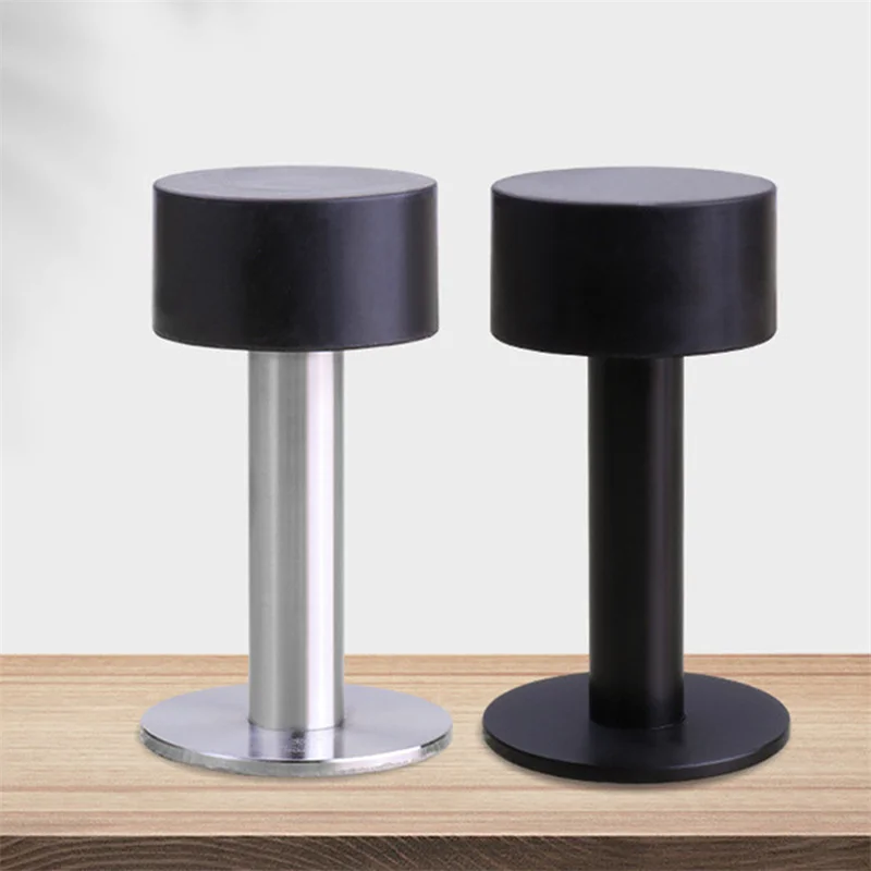 

Stainless Steel Rubber Door Stop Non Punch Door Holder Door Stopper Floor Wall Mounted Nail-free Doorstop Door Hardware