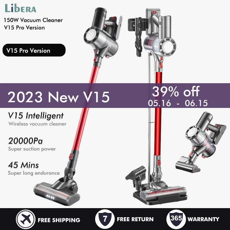 V15 Wireless Handheld Vacuum Cleaner 28kPa Powerful Cordless