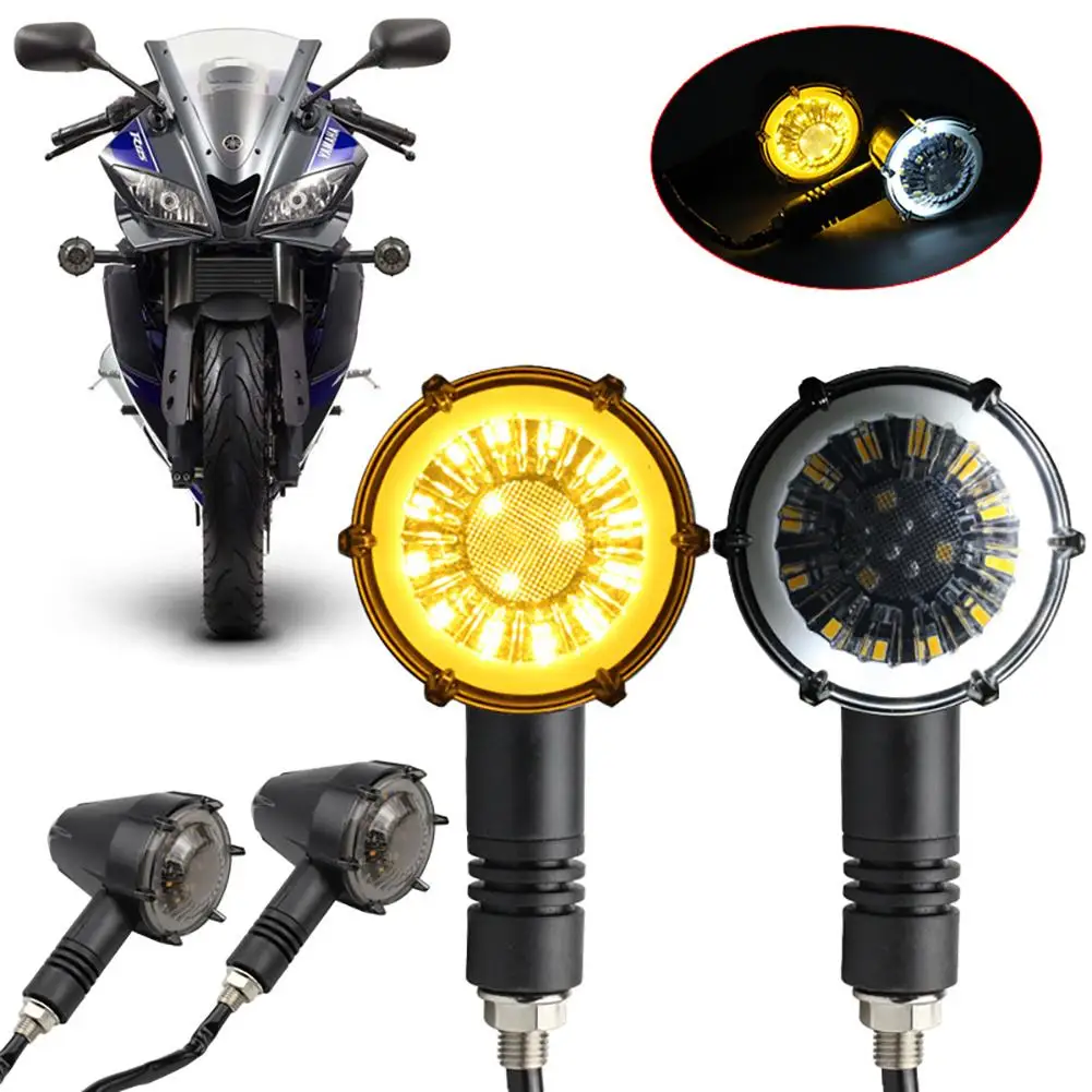 

1 Pair Motorcycle Turn Signal Led Daytime Running Light 12v Rotating Flowing Signal Lamp Modified Parts
