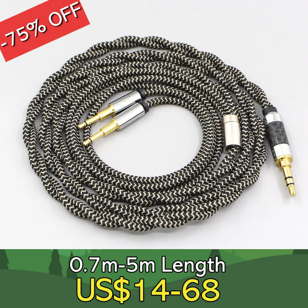 

2 Core 2.8mm Litz OFC Earphone Shield Braided Sleeve Cable For Oppo PM-1 PM-2 Planar Magnetic 1MORE H1707 Sonus Faber LN008043