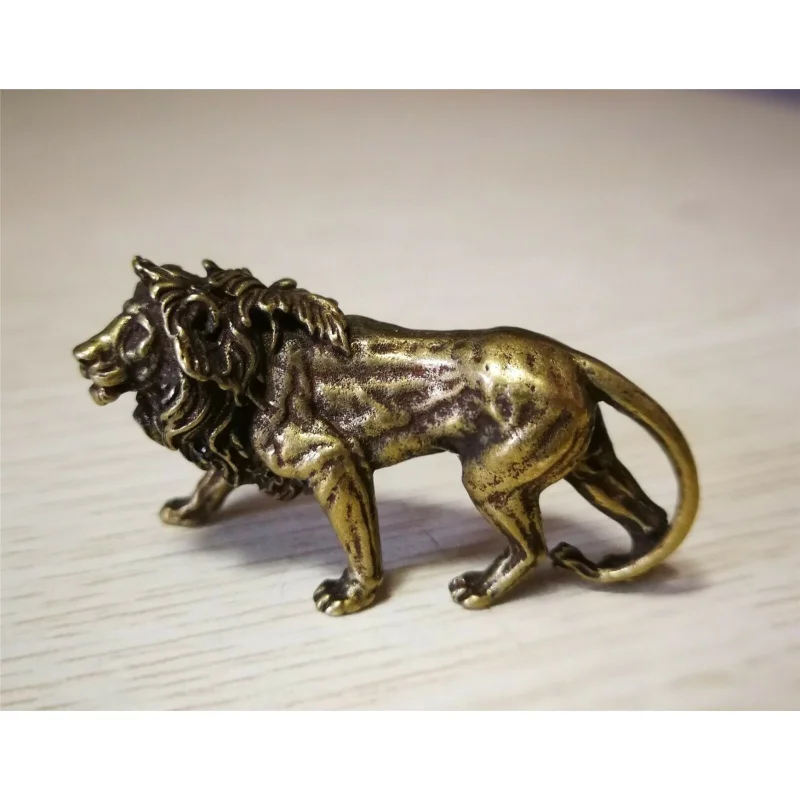 

Vintage Bronze Old Antique Fu Foo dog figurine Lion Statues mini Statue