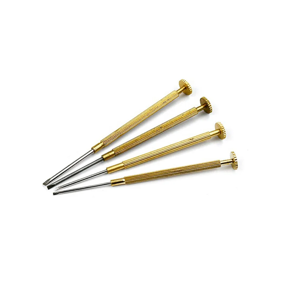 

4Pcs 1.0-1.6mm Precise Slot Screwdrivers Flat Blade Watch Glasses Computer Mobile Phone Part Flat Blade Screwdriver Repair Tool