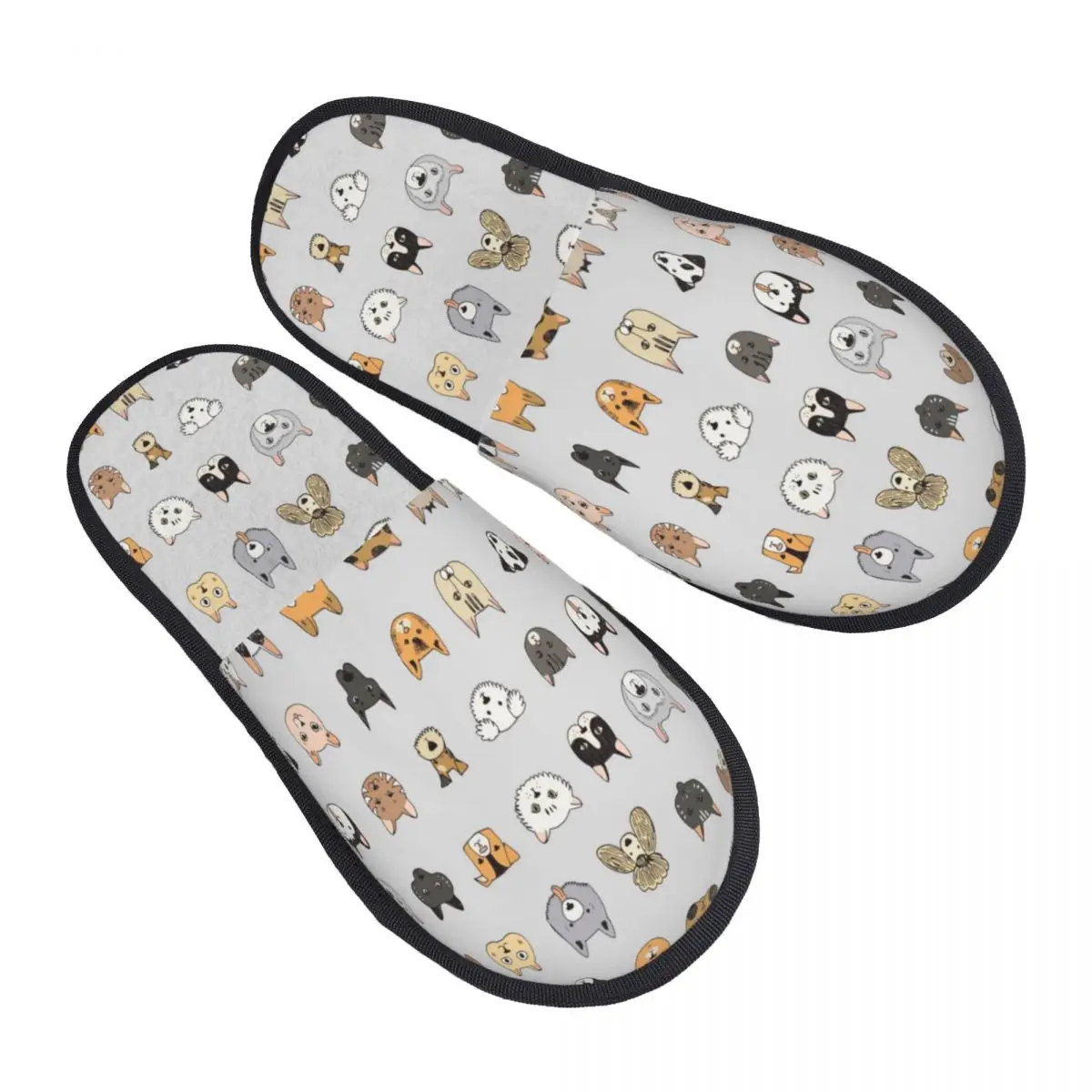 

Fur Slipper For Women Men Fashion Fluffy Winter Warm Slippers Cats And Dogs Animal Pattern House Shoes