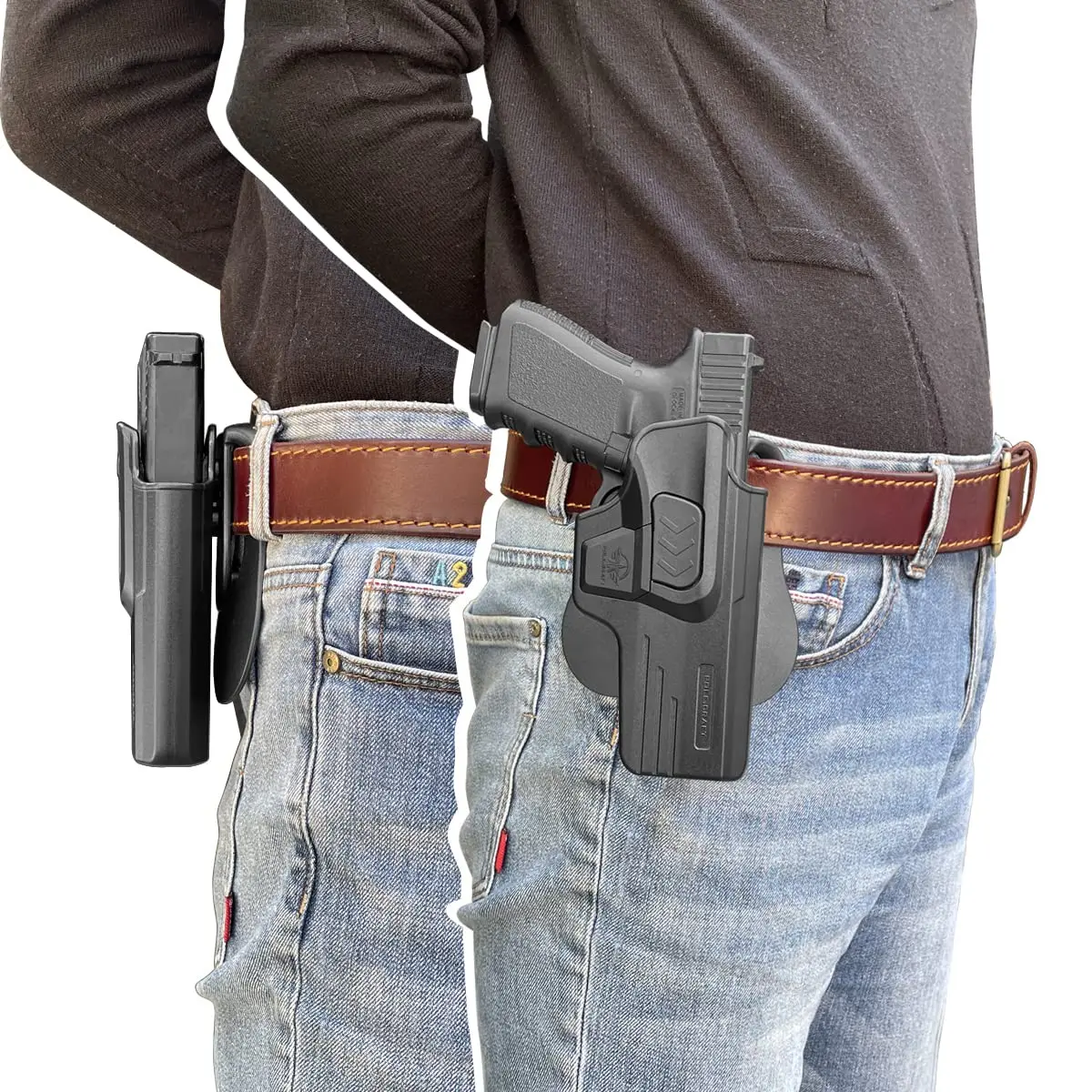 OWB кобура весла полимерная подходит: Glock 19 19X 25 44 45 (Gen 1-5) / 23 32 1-4) -Внешний пояс