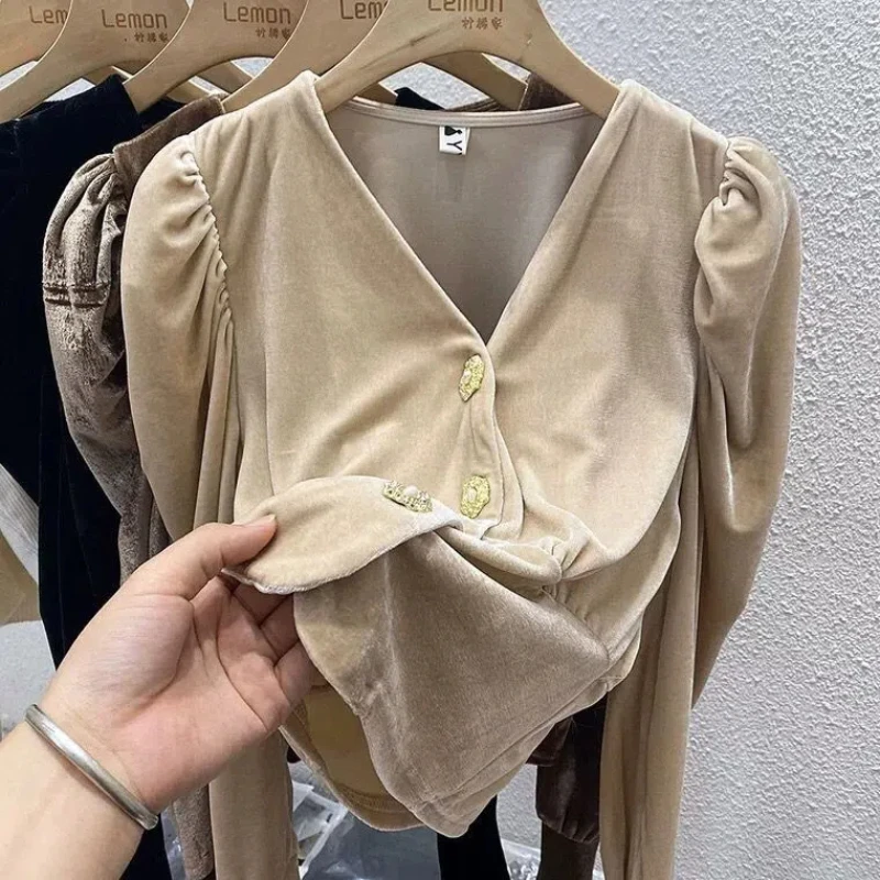 Рубашка в французском стиле для женщин на раннюю осень высококачественный