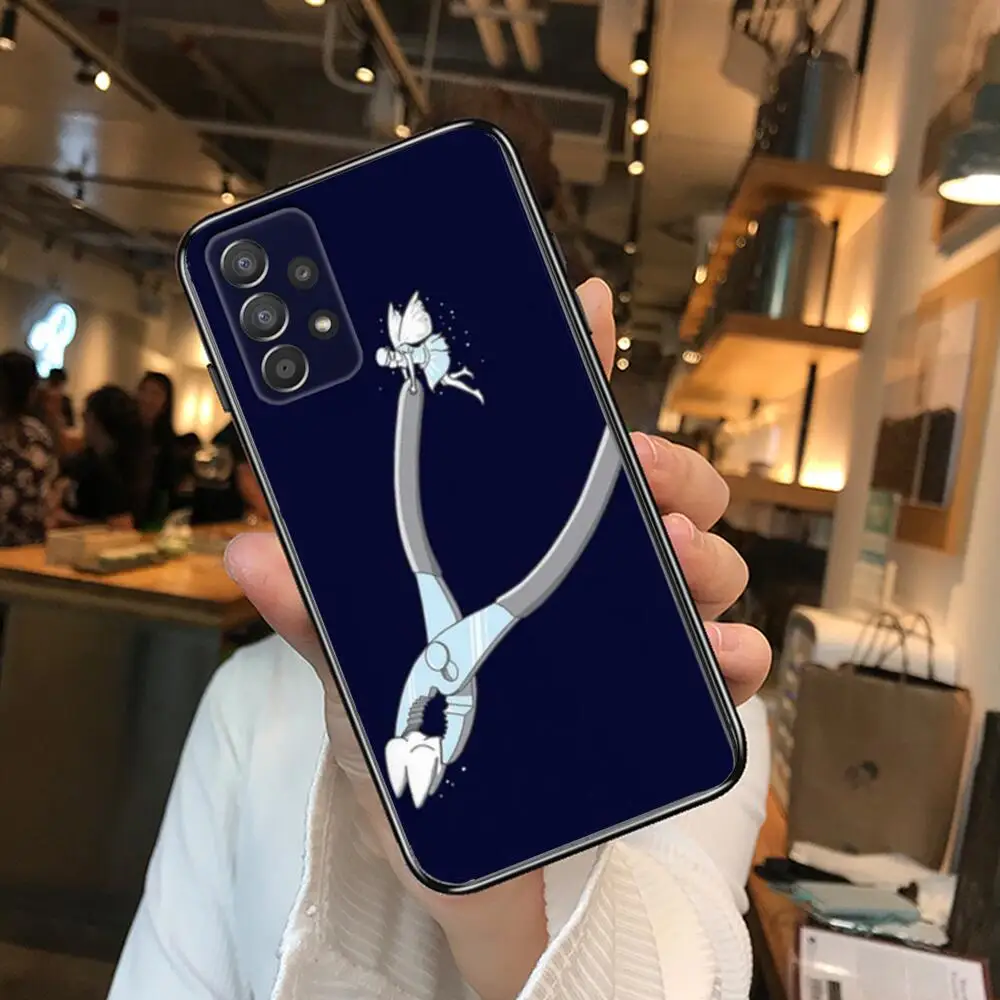 Чехол для телефона с рисунком зубьев дантиста корпус Samsung Galaxy A70 A50 A51 A71 A52 A40 A30 A31 A90
