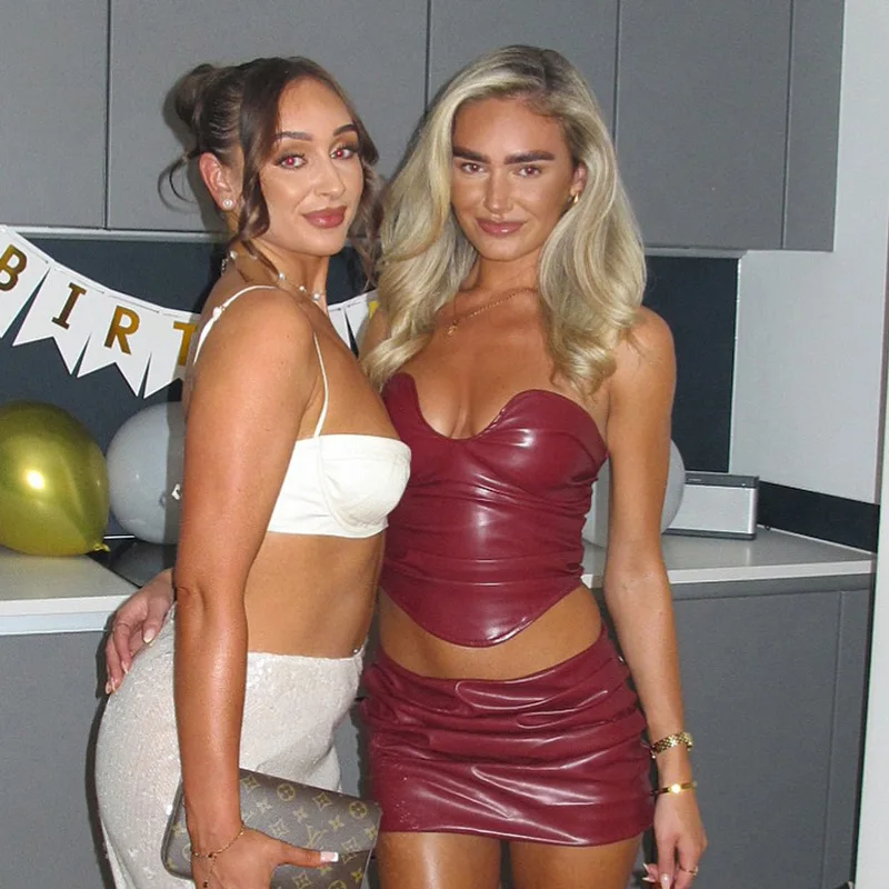 Gtpdpllt Комплект из искусственной кожи черный женский