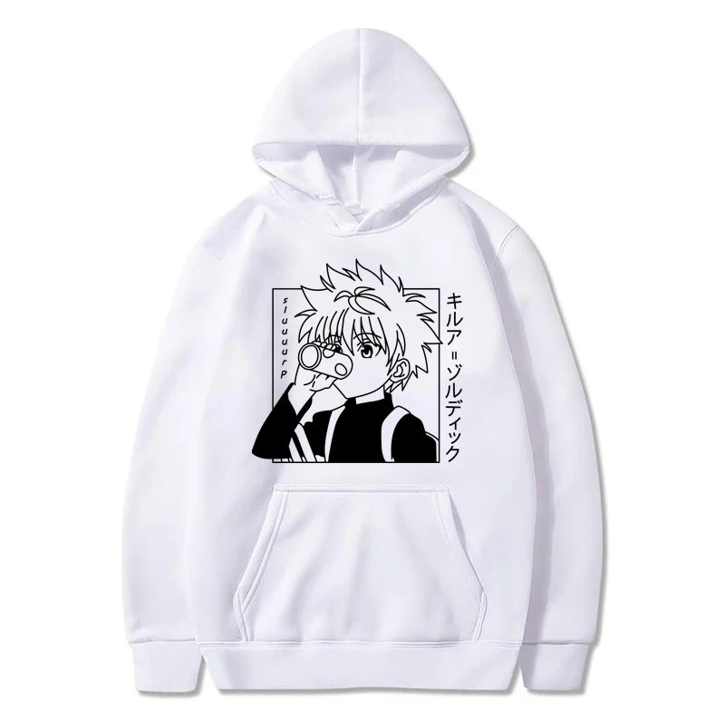 

Худи Hunter X Hunter с рисунком Аниме Манга HxH Killua, уличная одежда для мужчин и женщин, повседневные модные толстовки большого размера, толстовка, с...
