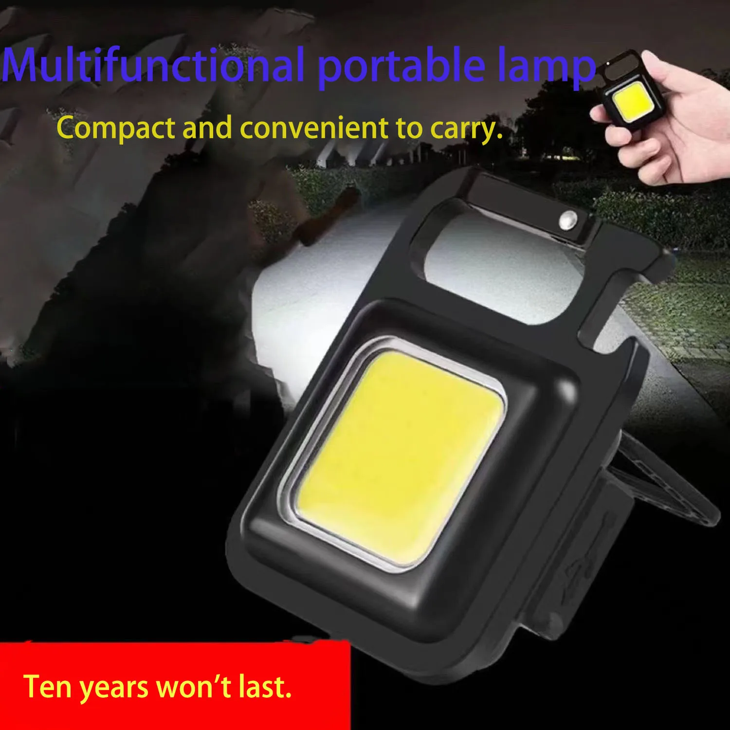 

2022 new style Multifunctional Mini LED Work Light Small Portable Flashlight Keychain Light COB Inspection Strong
