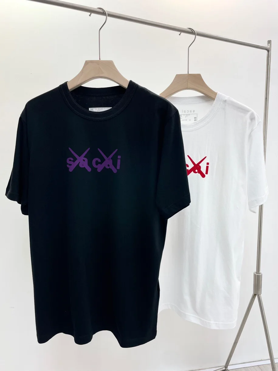 

2022 Summer Cotton Small Neck Short Sleeve T-Shirt Unisex Tops